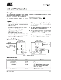 Datasheet U2741B-MFBG3 manufacturer ATMEL