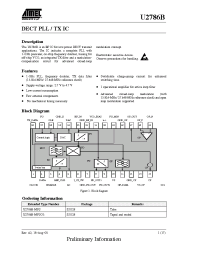 Datasheet U2786B-MFSG3 manufacturer ATMEL