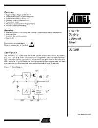Datasheet U2795B-MFP manufacturer ATMEL