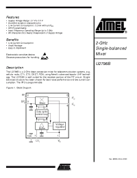 Datasheet U2796B-MFP manufacturer ATMEL