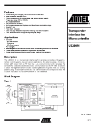Datasheet U3280MMFB manufacturer ATMEL