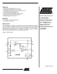 Datasheet U4083B-MFPG3 manufacturer ATMEL