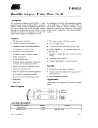 Datasheet U4090B-NFN manufacturer ATMEL