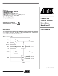 Datasheet U4254BM-M manufacturer ATMEL