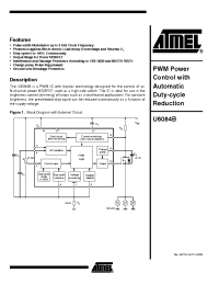 Datasheet U6084B-FP manufacturer ATMEL