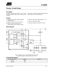 Datasheet U643B-FP manufacturer ATMEL