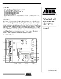 Datasheet U6813B-MFPG3 manufacturer ATMEL
