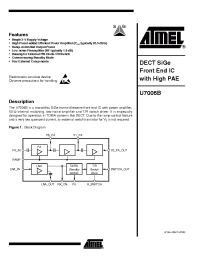 Datasheet U7006B-MLBG3 manufacturer ATMEL