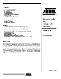 Datasheet U9280M-H производства ATMEL