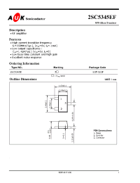 Datasheet 2SC5345EF manufacturer AUK