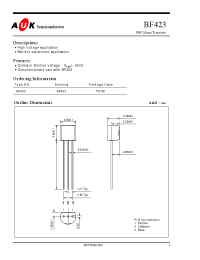 Datasheet BF423 manufacturer AUK