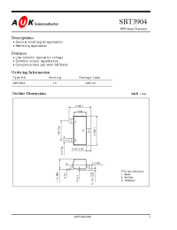 Datasheet SBT3904 manufacturer AUK