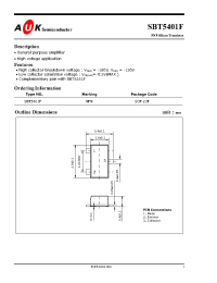 Datasheet SBT5401F manufacturer AUK