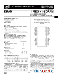 Datasheet AS4LC1M16-6 manufacturer Austin