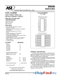 Datasheet AS5C512K8DJ-15E/XT manufacturer Austin