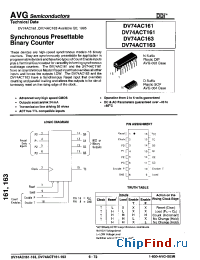 Datasheet DV74ACT163 manufacturer AVG