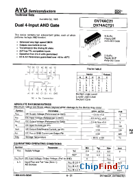 Datasheet DV74ACT21 manufacturer AVG