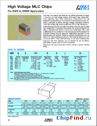 Datasheet 1808AA100JA19A manufacturer AVX