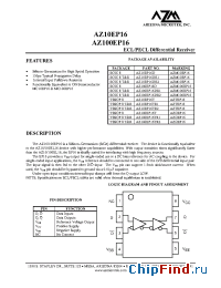 Datasheet AZ10EP16DR2 manufacturer Arizona Microtek