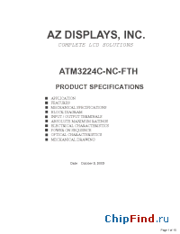 Datasheet ATM3224C-NC-FTH manufacturer AZ Displays