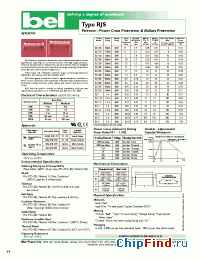 Datasheet RJS100 manufacturer BEL Fuse