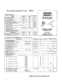 Datasheet 2N3501 manufacturer Boca