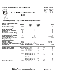 Datasheet 2N5679-82 manufacturer Boca