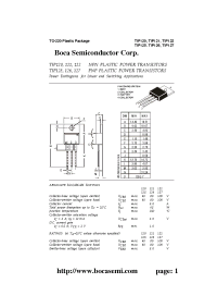 Datasheet TIP122 manufacturer Boca