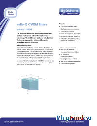 Datasheet TCWDM manufacturer Bookham