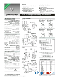 Datasheet 3314J-3-502E manufacturer Bourns