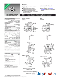Datasheet 3364A-1-103E manufacturer Bourns