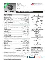 Datasheet 3400S-1-103L manufacturer Bourns