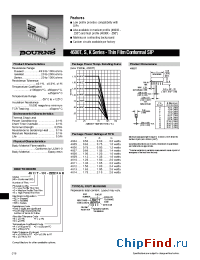 Datasheet 4604K-101-2222DBA manufacturer Bourns