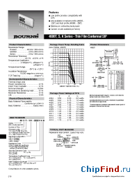 Datasheet 4604K-101-2222FAB manufacturer Bourns