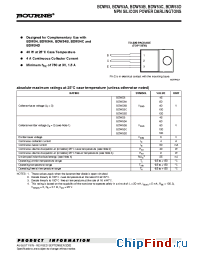 Datasheet BDW53C manufacturer Bourns