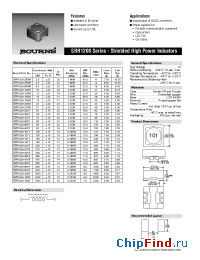 Datasheet SRR1208-6R5M manufacturer Bourns