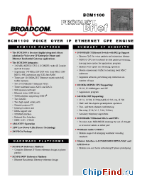 Datasheet BCM1100 manufacturer Broadcom