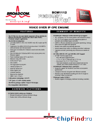 Datasheet BCM1112 manufacturer Broadcom