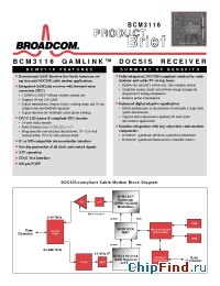 Datasheet BCM3115 manufacturer Broadcom