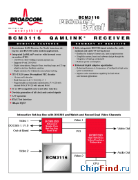 Datasheet BCM3116 manufacturer Broadcom