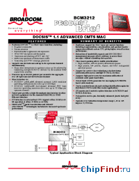 Datasheet BCM3212 manufacturer Broadcom