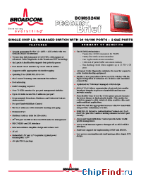 Datasheet BCM5324M manufacturer Broadcom