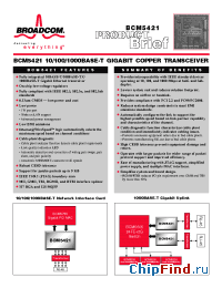 Datasheet BCM5421 manufacturer Broadcom