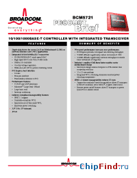 Datasheet BCM5721 manufacturer Broadcom