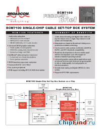 Datasheet BCM7010 manufacturer Broadcom