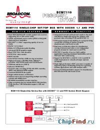 Datasheet BCM7110 manufacturer Broadcom