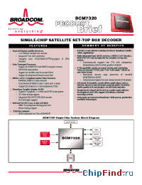 Datasheet BCM7320 manufacturer Broadcom