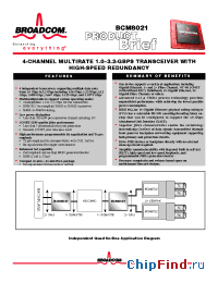 Datasheet BCM8021 manufacturer Broadcom