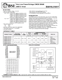 Datasheet BD616LV4017ECG70 manufacturer BSI
