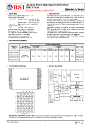 Datasheet BH616UV4010AIG55 manufacturer BSI